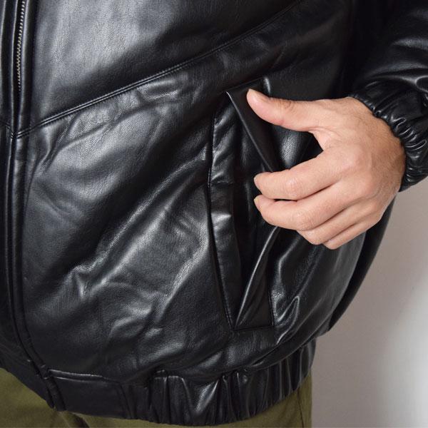 FIRST DOWN（ファーストダウン） PU LEATHER V-DOWN JACKET レザー