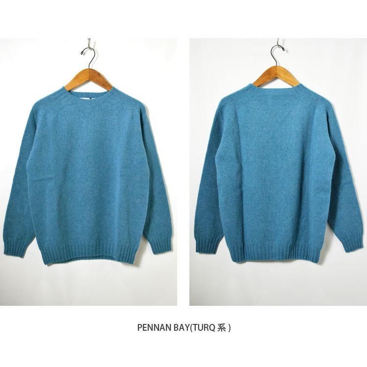 新品 ハーレーオブスコットランド クルーネックセーター ウール100% 38 Harley of SCOTLAND（ハーレーオブスコットランド） セーター ニット