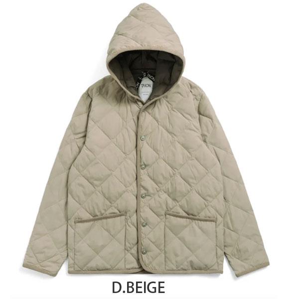 TAION タイオン ダウン 2025AW UNISEX シティ パイピングフード ダウン