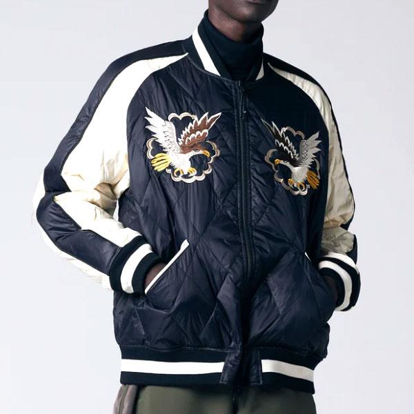 TAION スカジャンダウン（リバーシブル） Mサイズ ジャパンスペシャル リバーシブル スカジャン ダウンジャケット