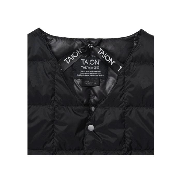 TAION - タイオン☆ロングダウンジャケット☆TAION-W101☆ブラック☆Mサイズ 楽天市場】【公式】TAION（タイオン）ベーシック Vネックボタン