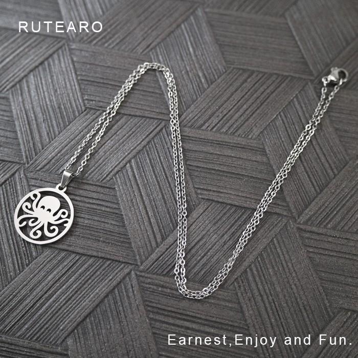 ステンレス ネックレス ペンダント たこ 蛸 タコ おもしろ雑貨