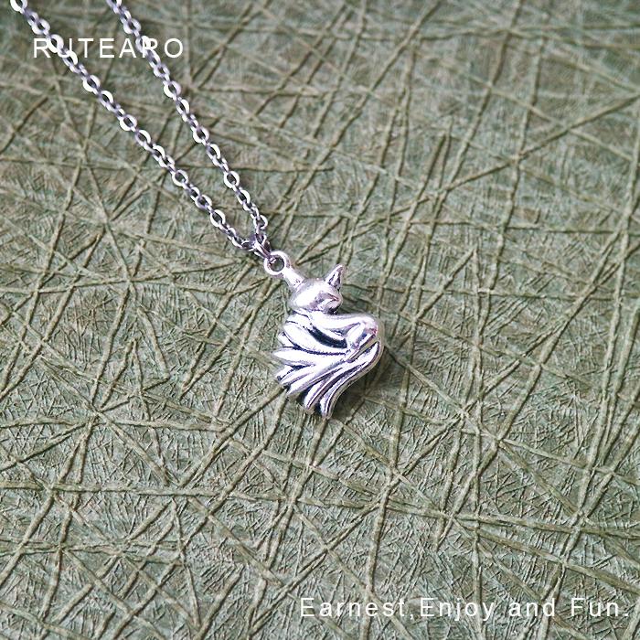 狐 ネックレス 九尾の狐 ペンダント きつね アクセサリー 和風 お守り