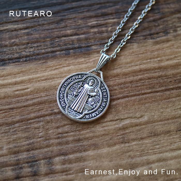 ネックレス キリスト ペンダント 聖ベネディクト メダイ メンズ
