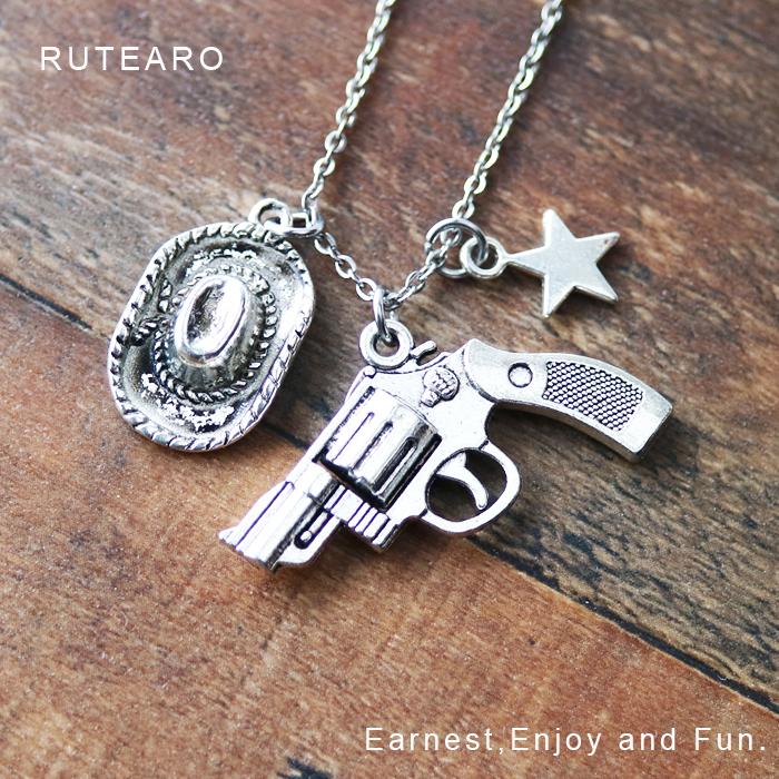 ネックレス アクセサリー グッズ 西部劇 ガンマン 雑貨 テンガロンハット アメリカン 銃 リボルバー 星  :rupd0003y10p7d:RUTEARO ルテアロ - 通販 - Yahoo!ショッピング