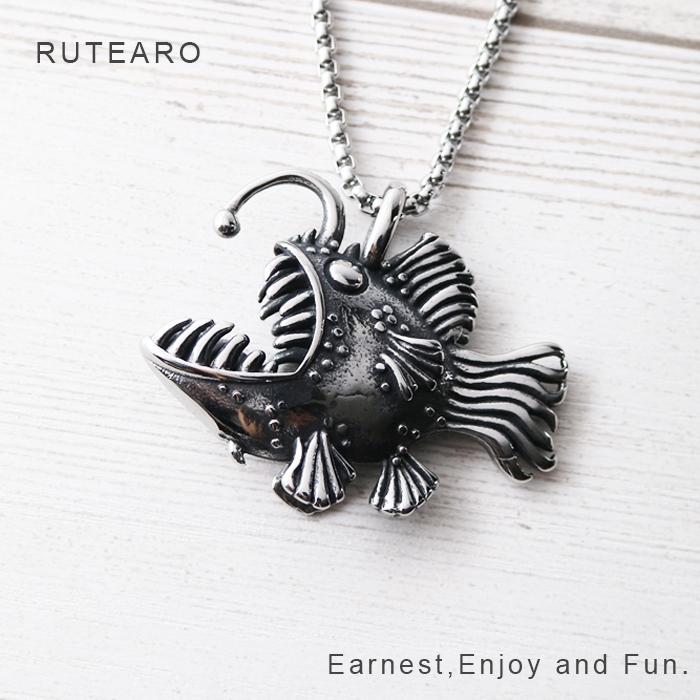 ステンレスネックレス ペンダント メンズ レディース 釣り 深海魚 グッズ ちょうちんあんこう ユニーク Rupd0003y14p7d Rutearo ルテアロ 通販 Yahoo ショッピング