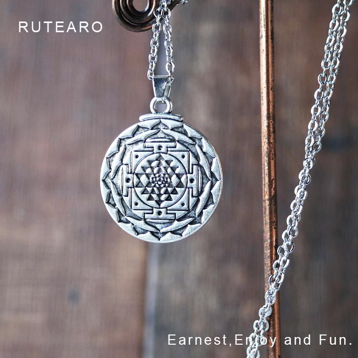 ネックレス レディース メンズ ヤントラ ロング お守り シルバー 魔