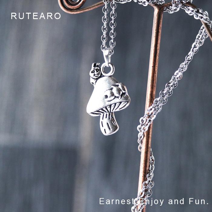 メンズネックレス ペンダント デビル 悪魔 キノコ おもしろ雑貨 虫