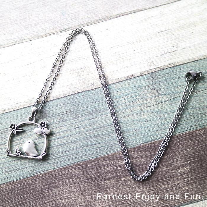 ネックレス・ペンダント hiyoko 6/22 レディース ネックレス 鳥 ひよこ 花 ペンダント 和風 可愛い