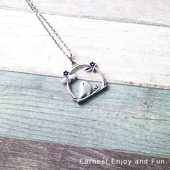 レディース ネックレス 鳥 ひよこ 花 ペンダント 和風 可愛い