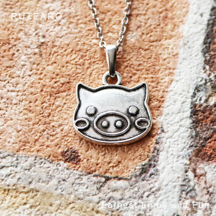 豚 ネックレス 子豚 可愛い 動物 レディース ペンダント プチギフト