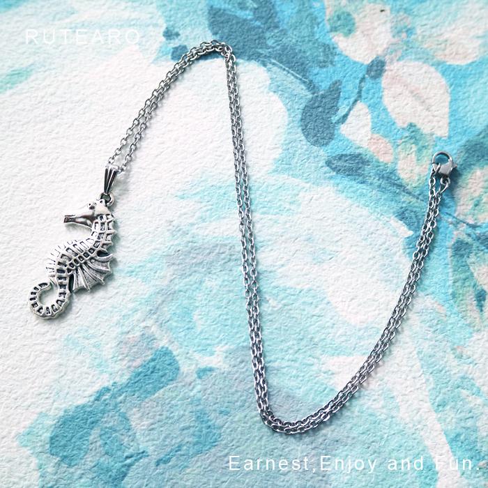 ネックレス レディース メンズ ペンダント タツノオトシゴ