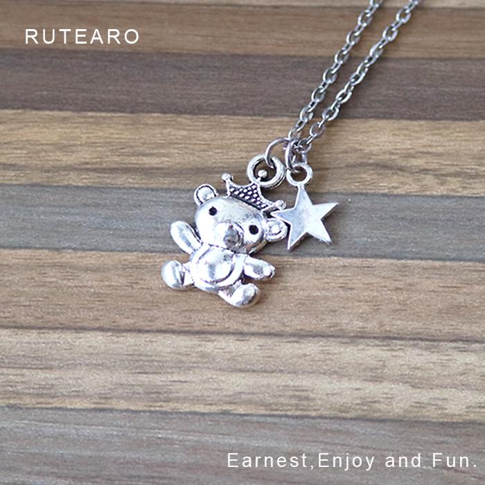 くま ネックレス レディース 熊 動物 プレゼント 子供 ぬいぐるみ 王冠