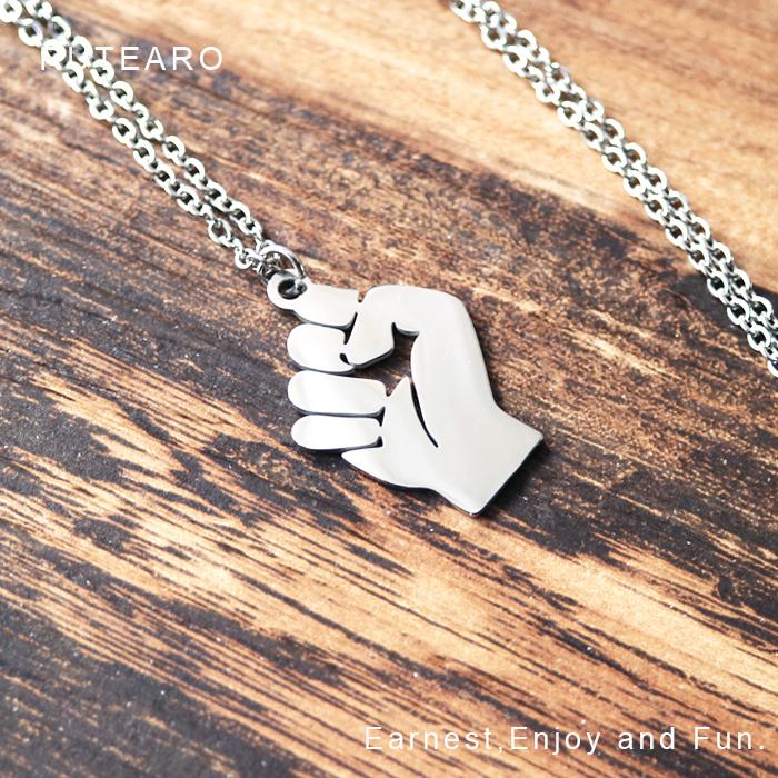 ステンレスネックレス メンズ 個性的 ペンダント アクセサリー 拳