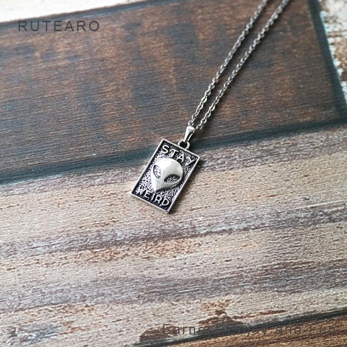 ネックレス 宇宙人 UFO グッズ 雑貨 アクセサリー 面白い シルバー