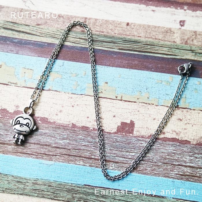 ファッションデザイナー レディース ネックレス カジュアル おしゃれ 小さい 可愛い ペンダント 動物 猿 ネックレス ペンダント カラー シルバー Www Sustentec Com Br