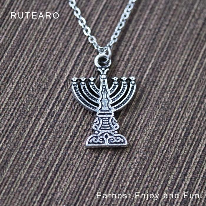 ネックレス ユダヤ教 個性的 燭台 メノーラー メノラー シンプル 魔