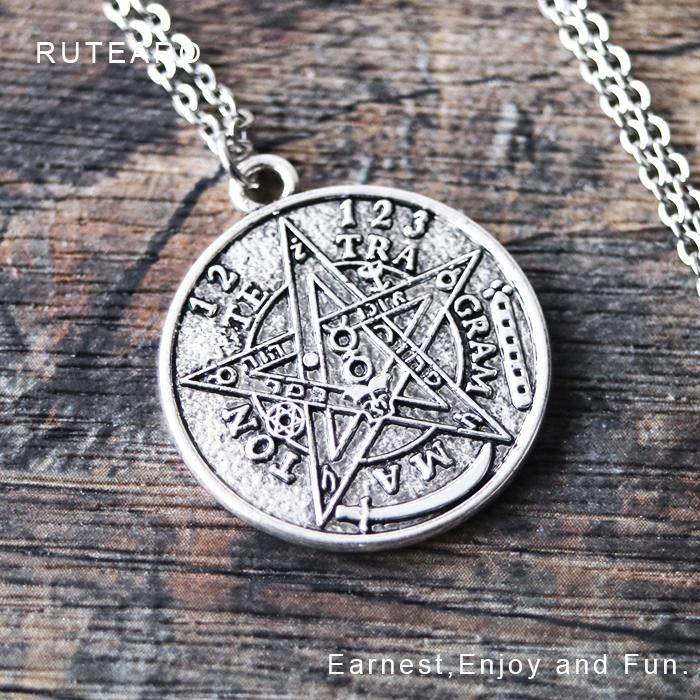 魔除け テトラグラマトン ネックレス ペンダント メンズ レディース 星