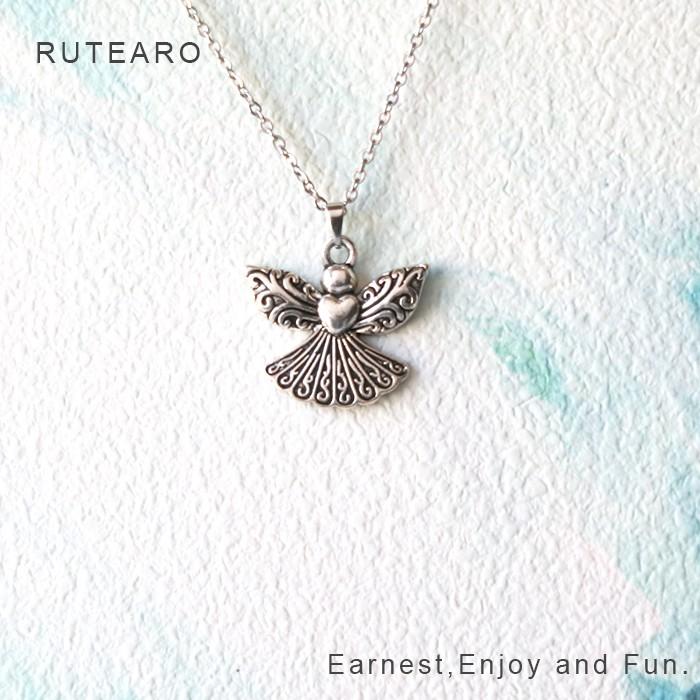天使 ネックレス レディース シルバー ハート エンジェル