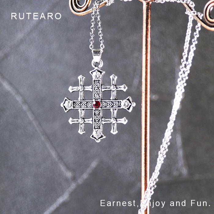 クロスネックレス メンズ レディース キリスト教 シルバー エルサレム