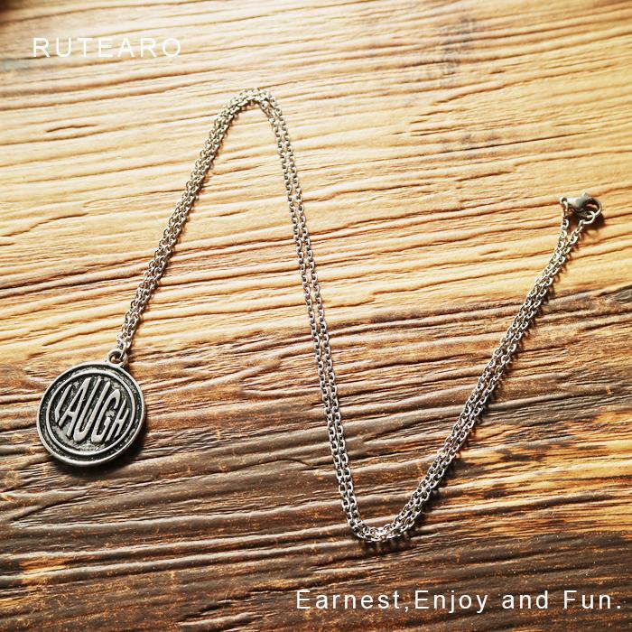 メンズ ネックレス アメカジ 英語 ロック アクセサリー シルバー プチ