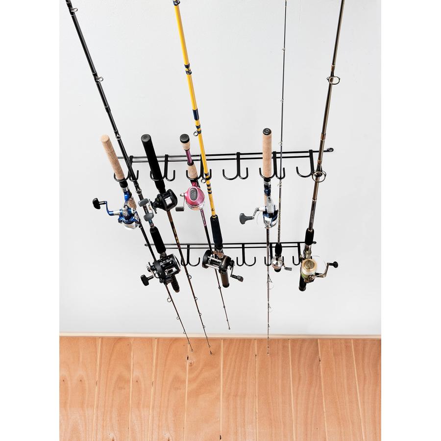 大砲候補 Overhead Indoor / Outdoor 12 - rod Fishing Rod / Reel Rack