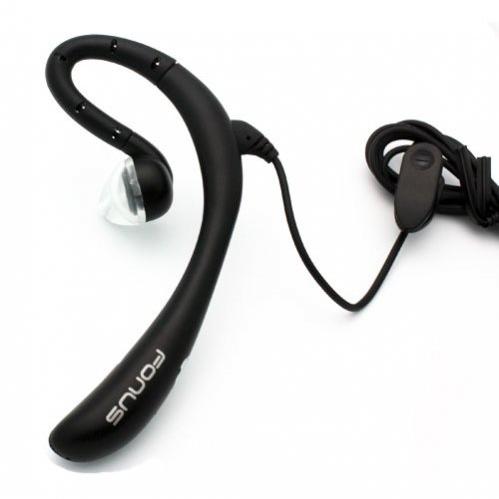 参議院 プレミアムBehind-The-Ear WIRED ハンズフリーブームヘッドセット MONO ヘッドホン シングルイヤホン マイク付き iPhone 5S、iPhone 5C、5、5G 4S 4 (AT＆T、T-M