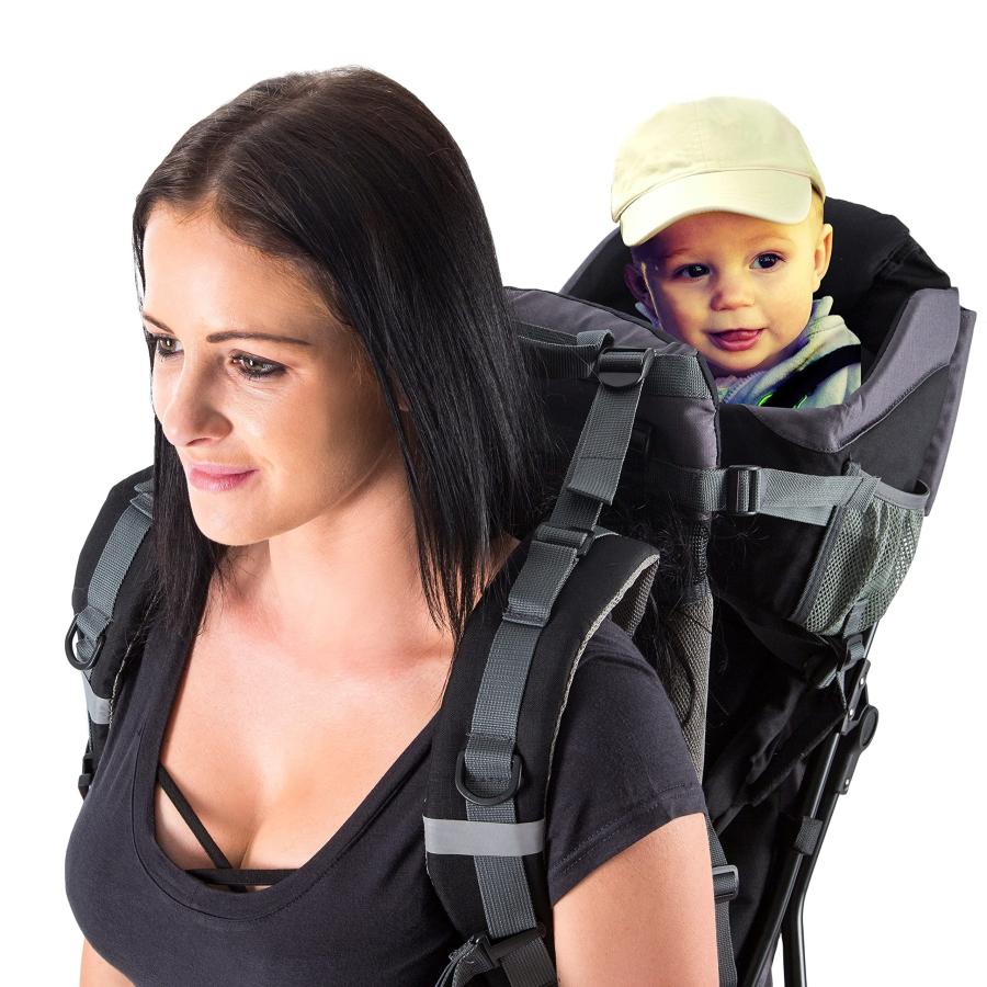 名作 Luvdbaby Hiking Baby Carrier Backpack - Comfortable Baby Backpack Carrier - Toddler Hiking Backpack Carrier - Child Carrier Backpack System with Diape