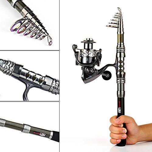 格安 (1.8M/5.91FT， A-Fishing Full Kits with Carrier Case) - Sougayilang Fishing Rod Combos with Telescopic Fishing Pole Spinning Reels Fishing Carrier Bag