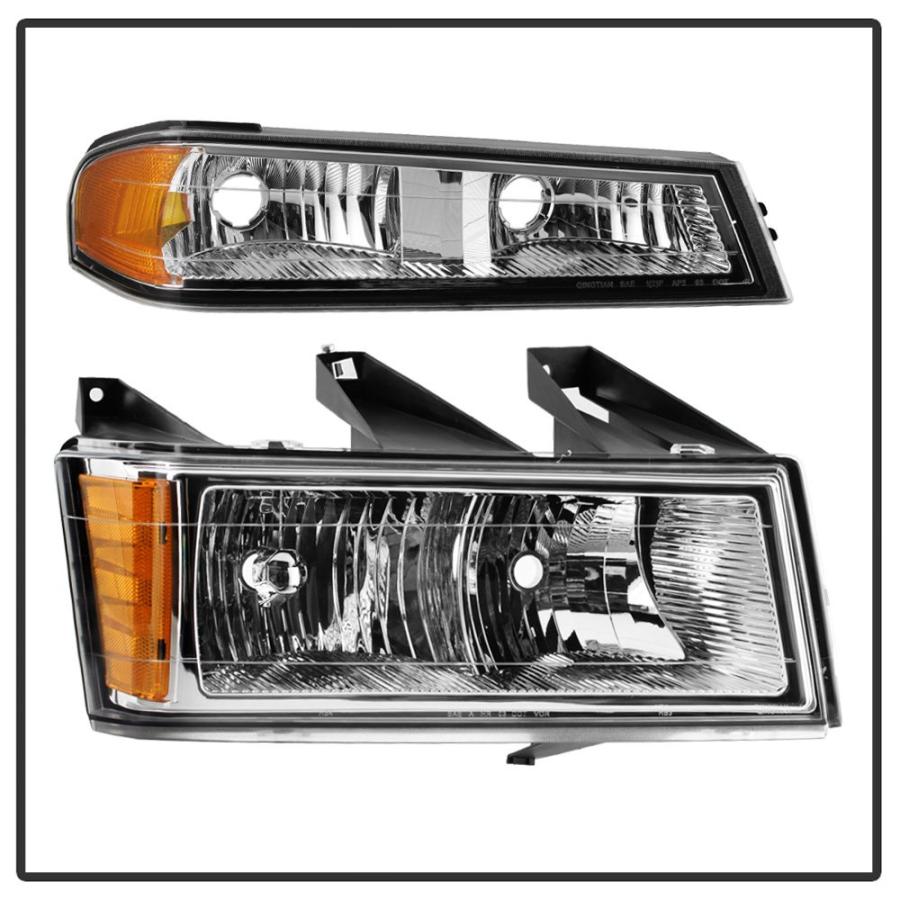 現金特価 ACANII - For 2004-2012 Chevy Colorado GMC Canyon Headlights w/Corner Lights Parking Lamps 4PC Set Driver + Passenger