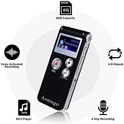 特価良品 デジタルボイスレコーダー 音声アクティベート レコーダー 講義 会議 面接用 8GB オーディオレコーダー ミニポータブルテープ ディクタフォン 再生 USB MP3付き