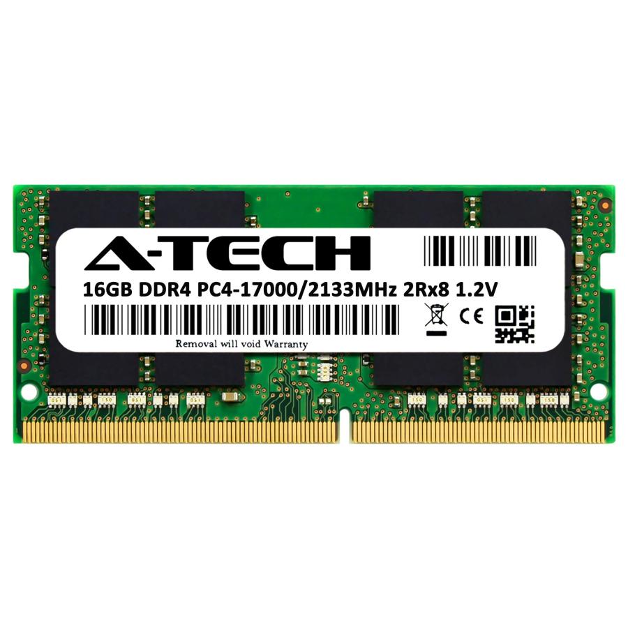 【今日の超目玉】 A-Tech 16GB RAM 交換用 Samsung M471A2K43BB1-CPB | DDR4 2133MHz PC4-17000 2Rx8 1.2V SODIMM 260ピン メモリモジュール