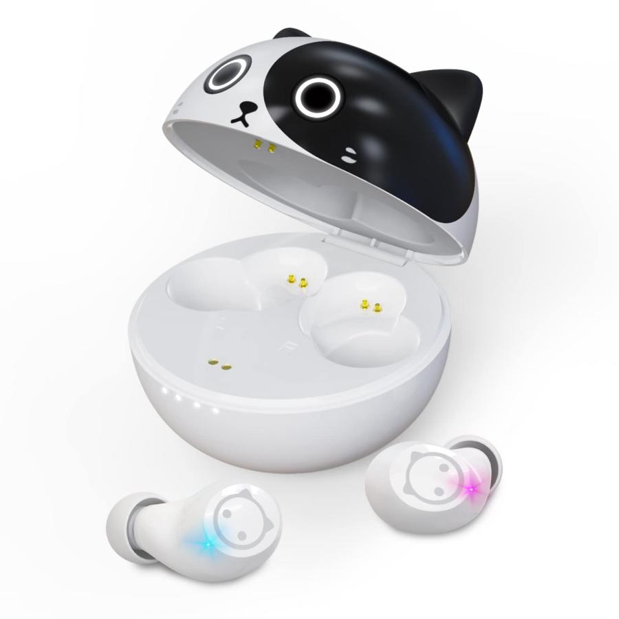 店舗安い Togetface Kids Wireless Earbuds，Bluetooth Earbuds with Milk Cat Design HiFi Stereo for Girls/Boys Bluetooth 5.0 in-Ear Headphones with 36H Playtime an