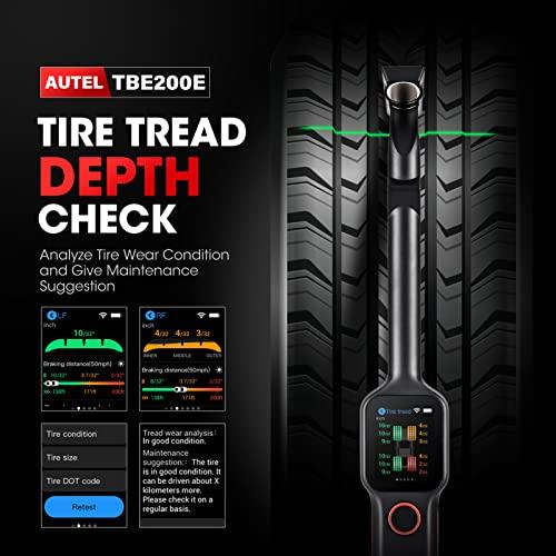 【爆売り！】 Autel TPMS Scan Tool TBE200E : Tire Tread Depth Scan Tool Brake Disc Wear Scanner with 1.65” AMOLED Touchscreen， Dual Cameras， DOT Scan， Tire Expirat