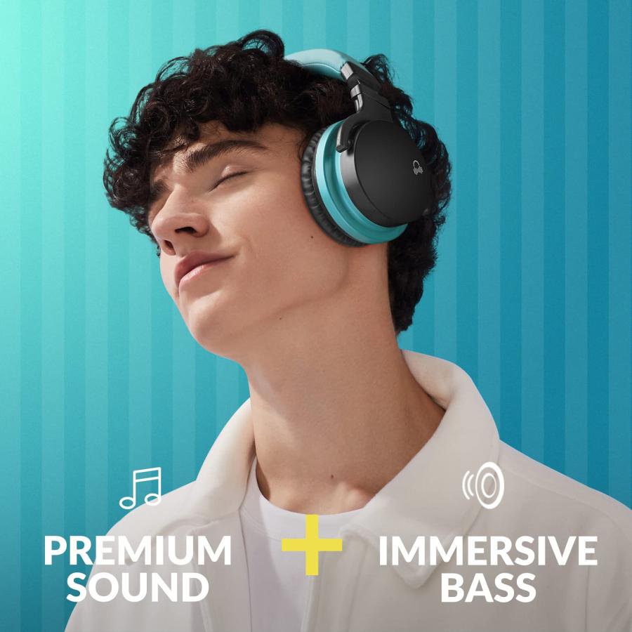 純正直販店 MOVSSOU E7 Active Noise Cancelling Headphones Bluetooth Headphones Wireless Headphones Over Ear with Microphone Deep Bass， Comfortable Protein Earpads