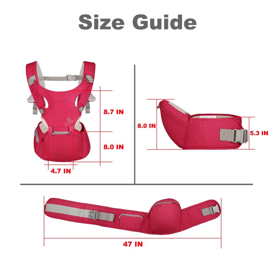 生産停止 Agudan Baby Hip Carrier，Adjustable Toddler Carrier with Hip Seat，Ergonomic Healthy Positions Baby Holder Carrier for All Seasons