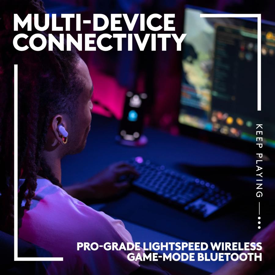 楽天カード分割 Logitech G FITS True Wireless Gaming Earbuds， Custom Molded Fit， Lightspeed + Bluetooth， Four Beamforming Microphones， PC， Mac， PS5， PS4， Mobile， Nint