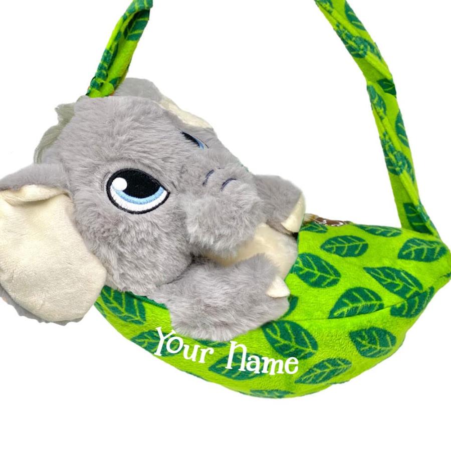 昨季賞金女王 Personalized Elephant Swaddle Baby - Stuffed Animal Keepsake and Baby Swaddle Carrier with Custom Name