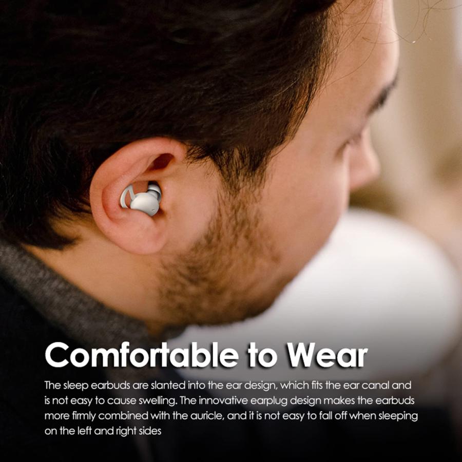 おしゃれ Xmenha Sleep Earbuds Noise Cancelling for Sleeping Bluetooth Headphones Ultra Smallest Invisible Mini Hidden Wireless Ear Buds for Side Sleepers Quiet