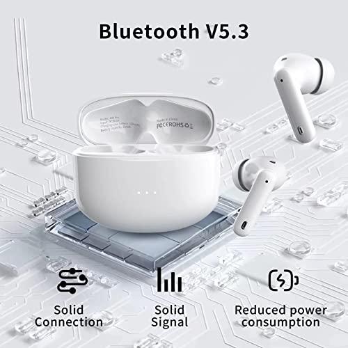 正規取扱販売店 XIAOWTEK A40 Pro Wireless Earbuds， 50Hrs Playtime Bluetooth Earbuds Built in Noise Cancellation Mic with Charging Case， Bluetooth Headphones with Ster