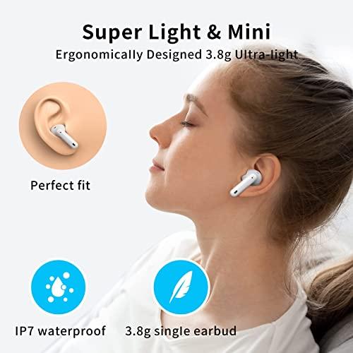 正規取扱販売店 XIAOWTEK A40 Pro Wireless Earbuds， 50Hrs Playtime Bluetooth Earbuds Built in Noise Cancellation Mic with Charging Case， Bluetooth Headphones with Ster