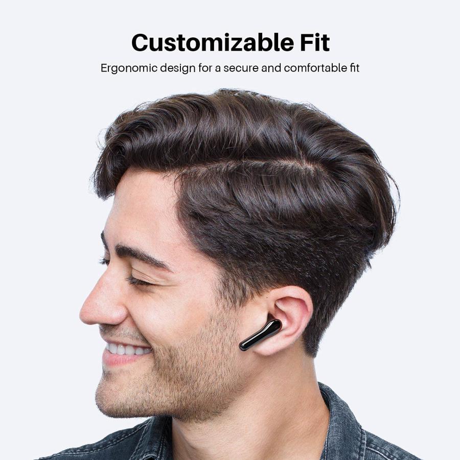 特別割引中 Earbuds， Bluetooth 5.2 Earbuds Qualcomm Q3040， 4Mics CVC 8.0 Call Noise Canceling Crystal-Clear Calls Comfortable Earbuds 32H Playtime Wireless Blueto