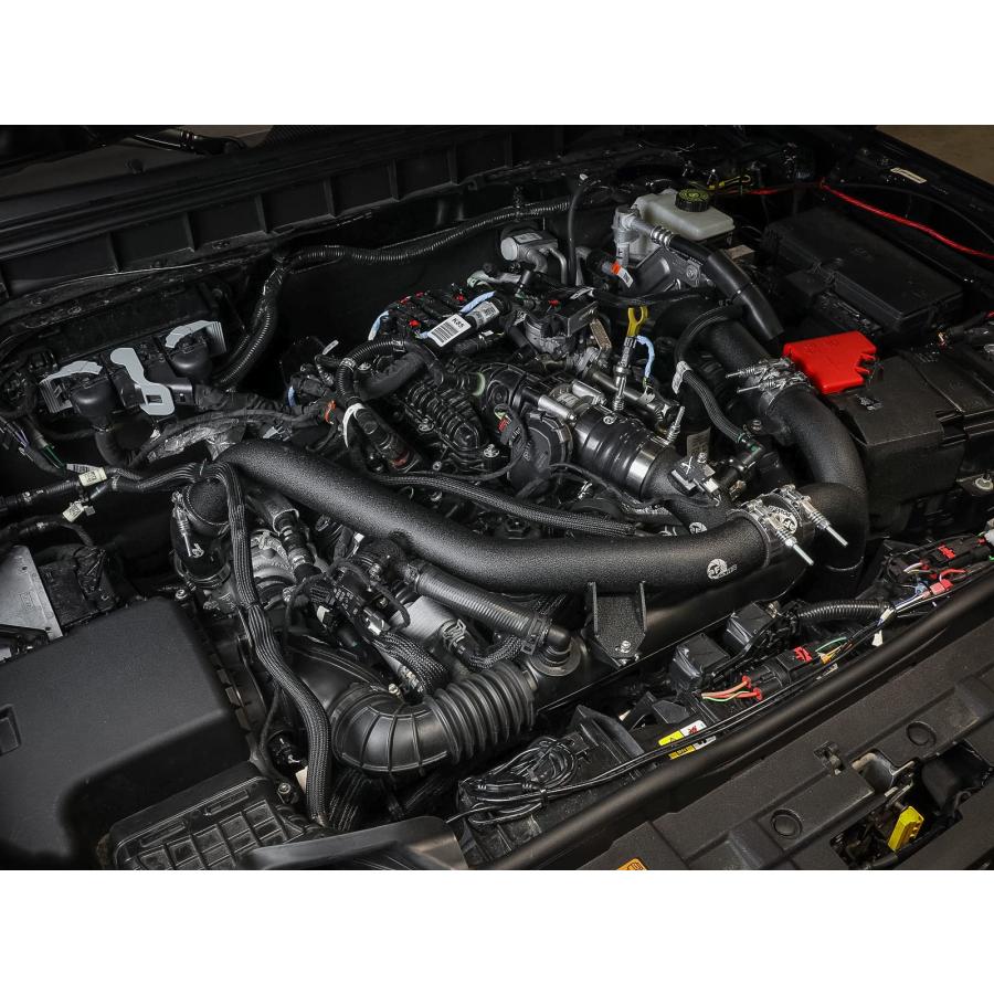 新品入荷 aFe Power BladeRunner 2-3/4インチ アルミニウム コールドチャージパイプ ブラック フォード ブロンコ 21-22 V6-2.7L (tt) 46-20589-B