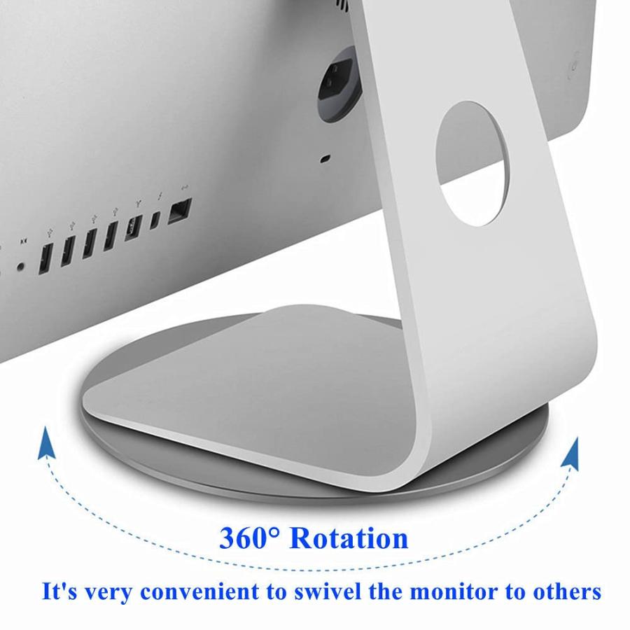 【本物保証】 WYSXEBWZ アルミニウム 360°回転モニター 回転ベース コンピュータースクリーンモニター ターンテーブルスタンド フラットパネル テレビ 回転マット iMac ノー