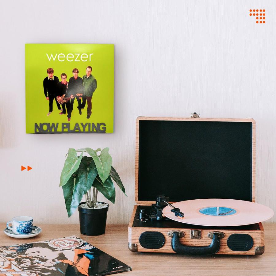 小売店の割引 Hardware Haus Now Playing Vinyl Record Stand Wall Mount- Metal Vinyl Records Holder - Stylish Wall Mount Design Elegant Silver Finish Album Holders fo