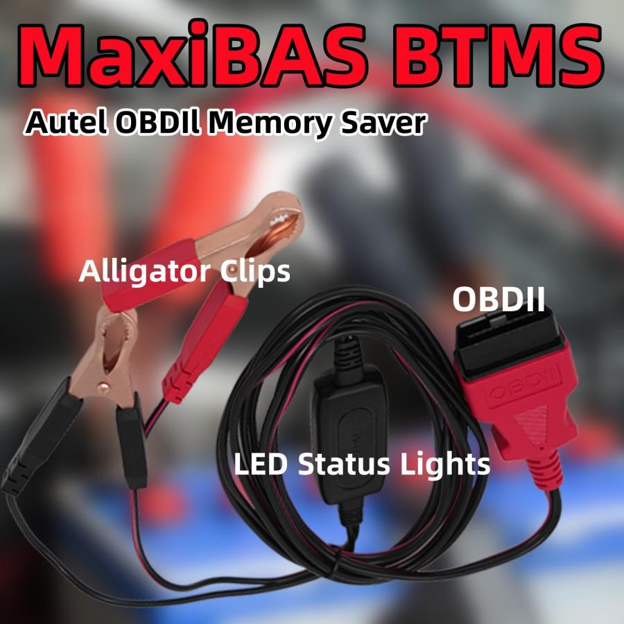 アウトレット店舗 Autel 2023 MAXIBAS BTMS OBDII バッテリーテスター メモリーセーバー 車両コードと電子プリセットを保存 オンボードコンピューターに電力を供給 12ボルトバック