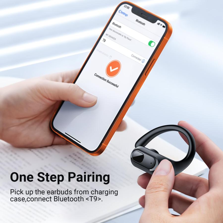 ＴＤＫ新社長に齋藤氏 occiam Bluetooth 5.3 Headphones Wireless Earbuds 96Hrs Playback Sports Ear Buds with Microphone Earhook Waterproof In Ear Earphones LED Power Display