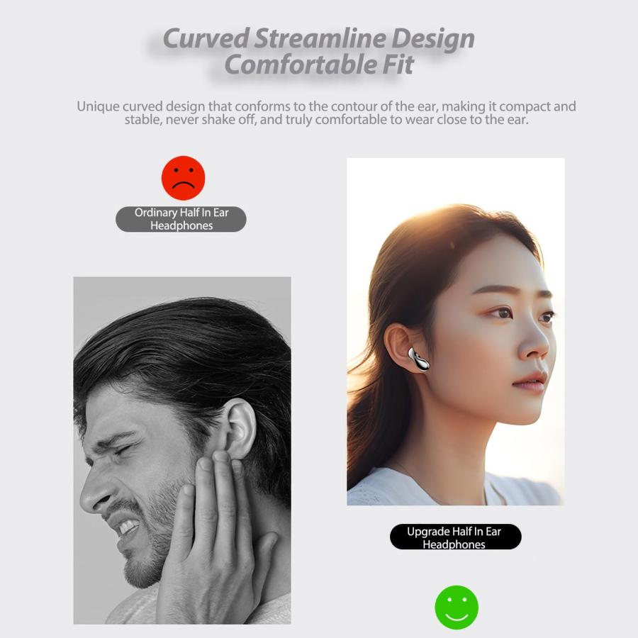直営店にて発売致します Xmenha Green True Wireless Earbuds for Working Out Bluetooth 5.3 with Noise Cancelling Mic Green Ear Buds for Small Ears Green Bluetooth Earphones Ear