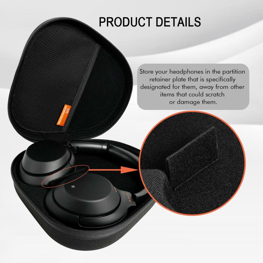 購入の正規品 GEVO Headphones Hard Case for Sony WH1000XM5， WH1000XM4， WH1000XM3， WH-CH720N， WHCH710N， WH-CH520， MDR-1A， MDR-1R Headphones， Travel Carrying Bag， Sto