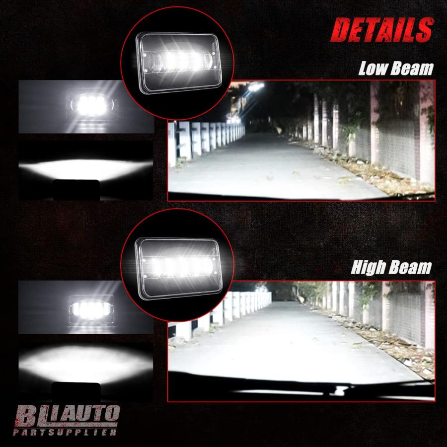 出産祝い  BLIAUTO 5x7 7x6 H6054 LED Front Lights Hi/Low Sealed Beam Front H5054 H6052 6053 69822 Light for Jeep XJ YJ MJ Toyota Tacoma Pickup Ford Probe Chevrol